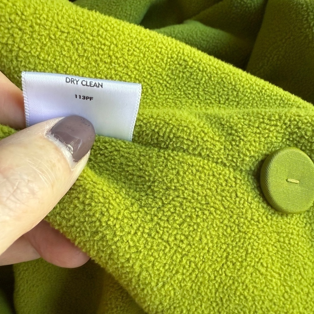 Eileen Fisher Chartreuse Green Lightweight One Button Jacket Size XS - Picture 13 of 13